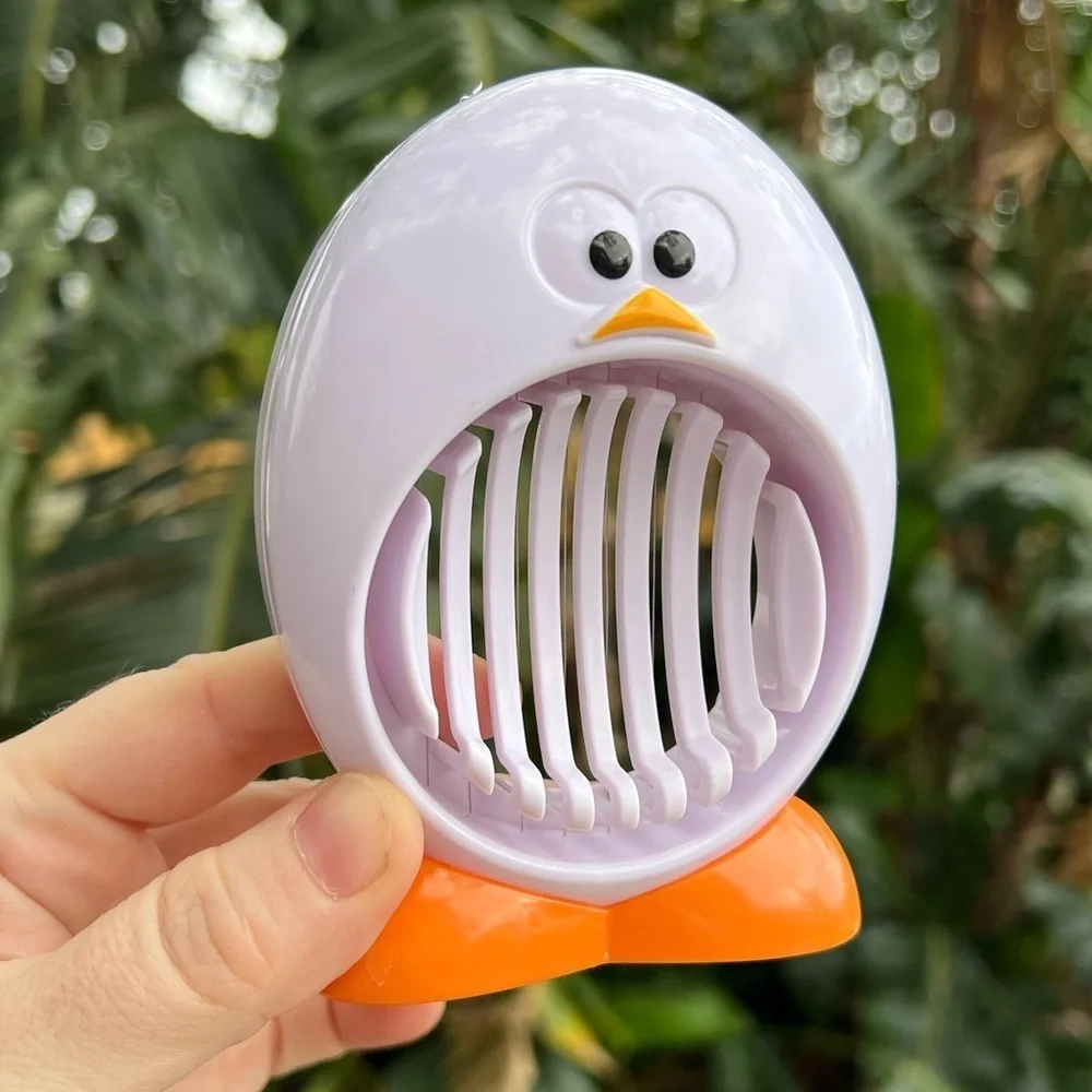Penguin Egg Slicer BPA-Free Kitchen Gadget| Hard-Boiled Egg Cutter Kitchen Tool